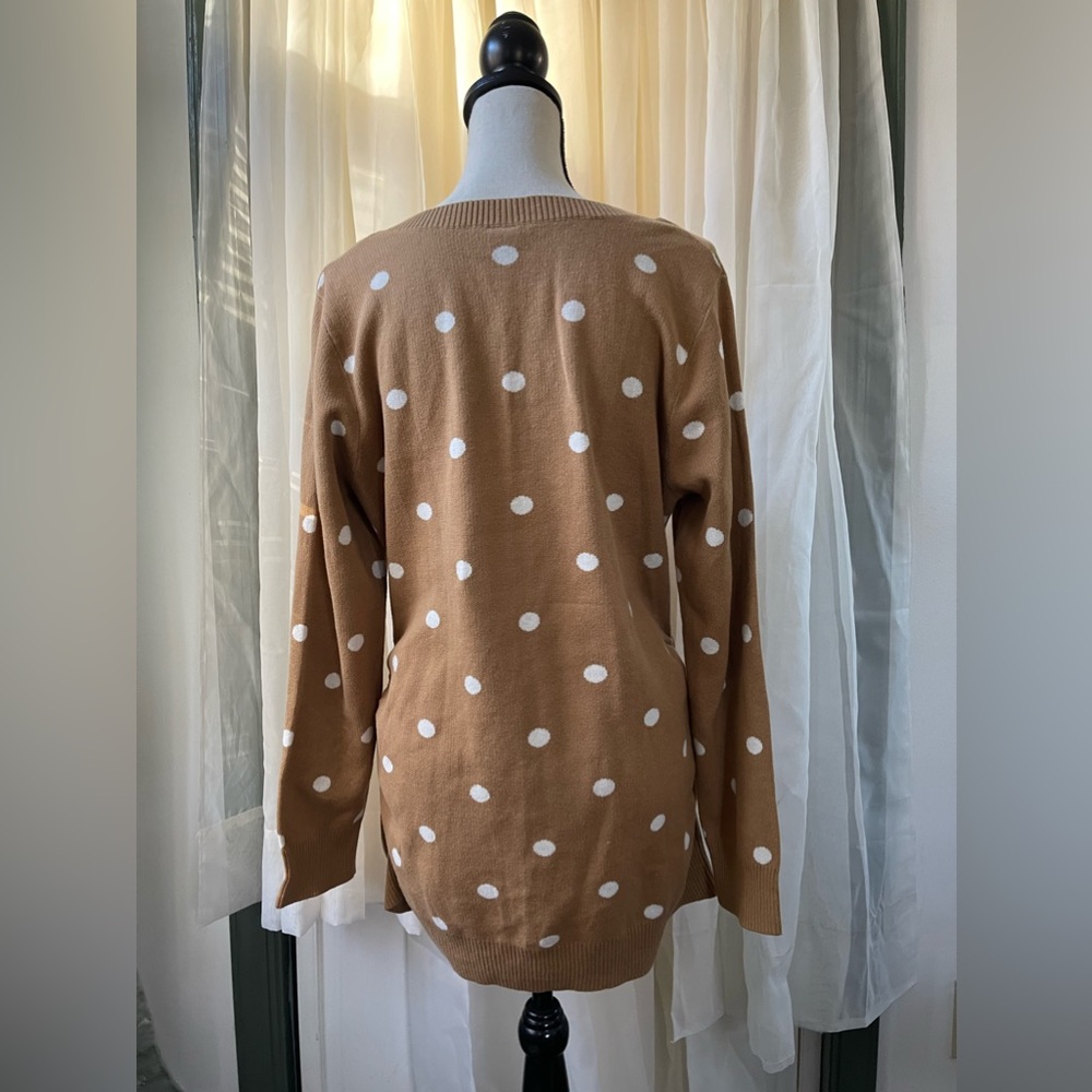 Old Navy Tan Polka Dot Sweater Dress - Picture 10 of 10
